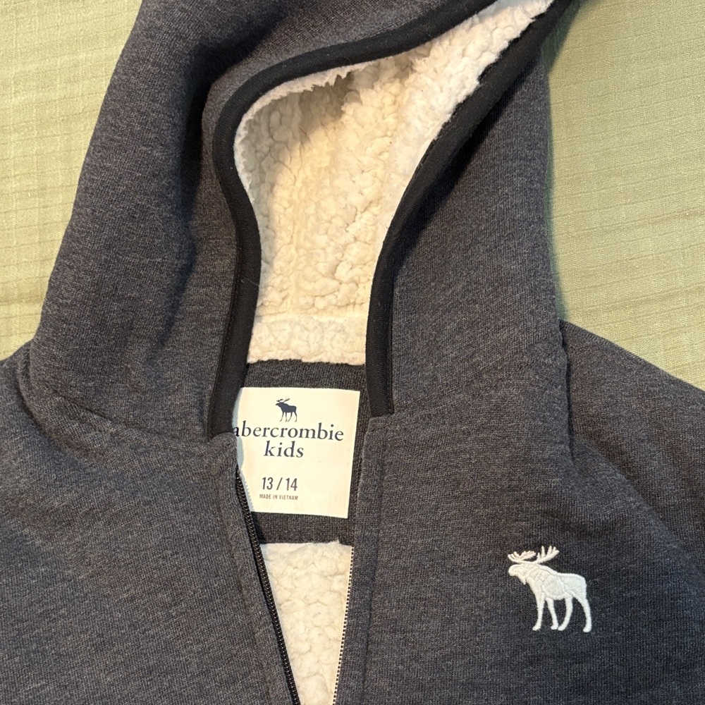 Abercrombie Kids Sherpa Hooded Zip-Up Jacket